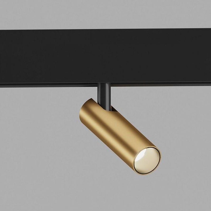 Светильник на штанге Elektrostandard Slim Magnetic a062794 цвет плафона/подвески Латунь, цвет арматуры Черный