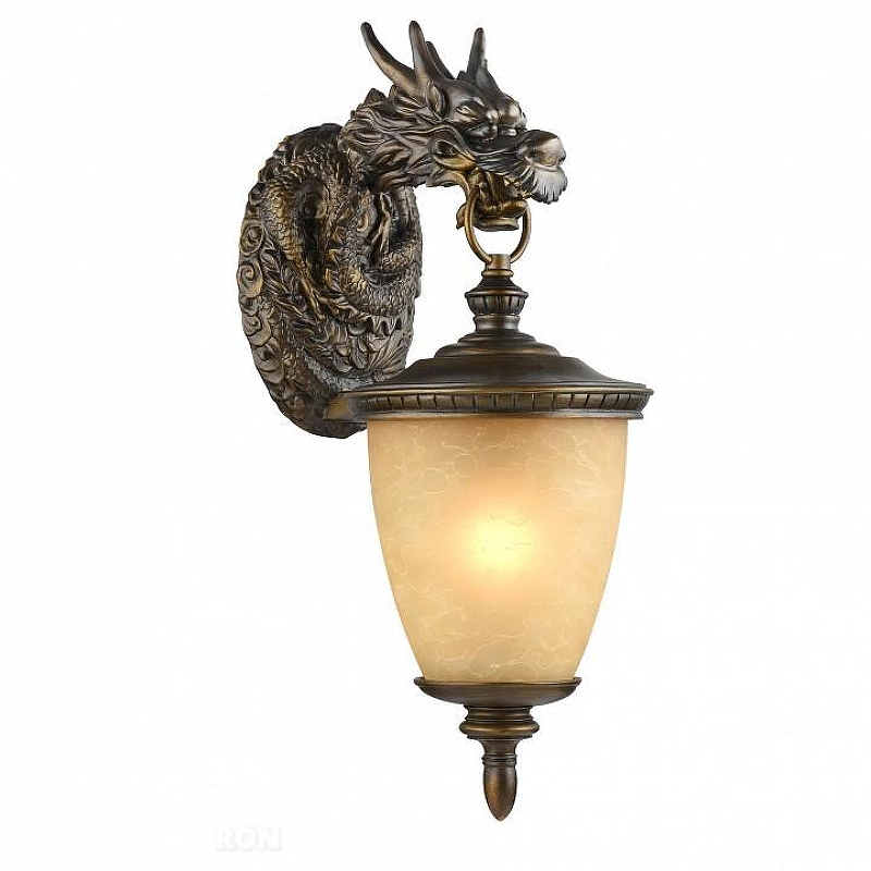 Светильник на штанге Favourite Dragon 1716-1W цвет плафона/подвески Оранжевый, цвет арматуры Коричневый