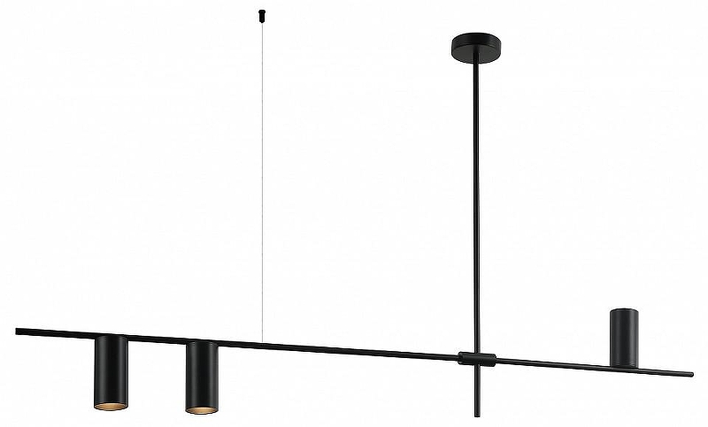Светильник на штанге Kink Light Рия 07621-3,19 цвет плафона/подвески Черный, цвет арматуры Черный