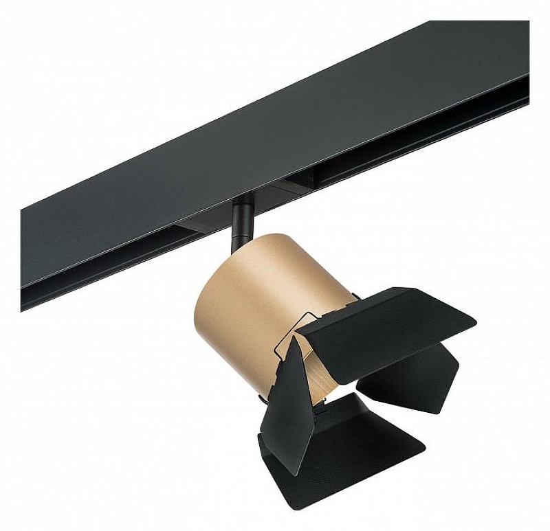 Светильник на штанге Lightstar Rullo PRO3490487 цвет плафона/подвески Черный, Золото, цвет арматуры Черный