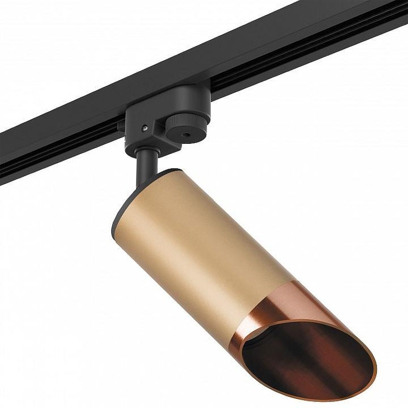 Светильник на штанге Lightstar Rullo R1T440130 цвет плафона/подвески Золото, Медь, цвет арматуры Черный