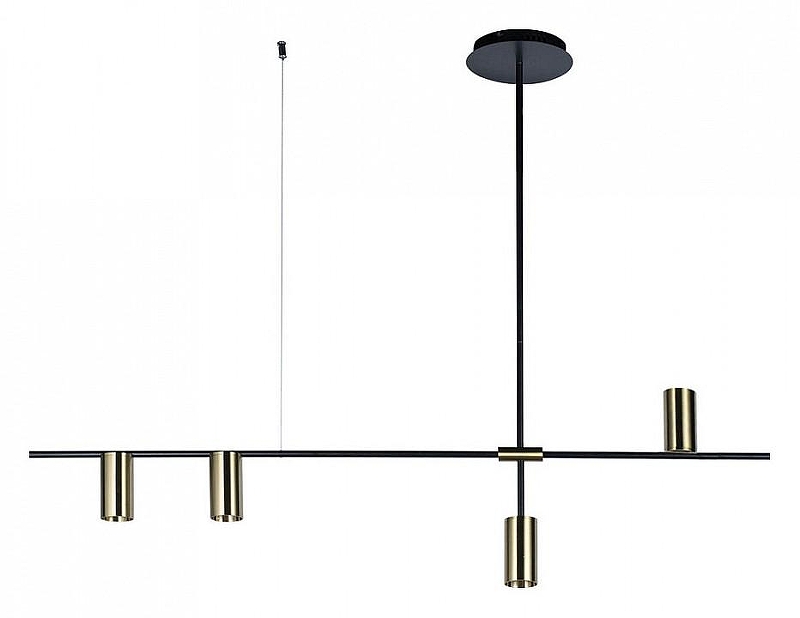 Светильник на штанге Loft it Tr1bes 8120-4 цвет плафона/подвески Латунь, цвет арматуры Черный