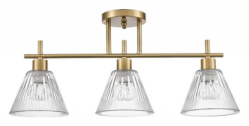 Светильник на штанге Lumion Vivian 8188/3C цвет плафона/подвески Прозрачный, цвет арматуры Латунь