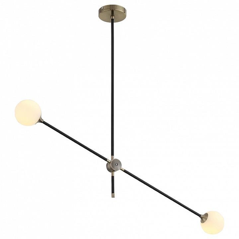 Светильник на штанге ST-Luce Bastoncino SL429.403.02 цвет плафона/подвески Белый, цвет арматуры Золото, Черный