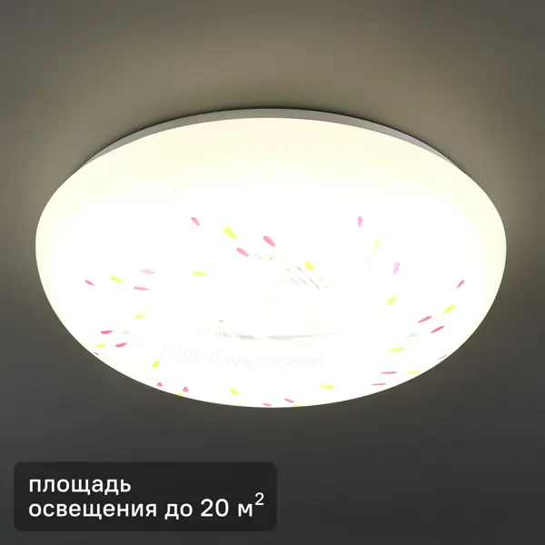 Светильник настенно-потолочный светодиодный Inspire Village 30 Вт 20 м² нейтральный белый свет цвет белый