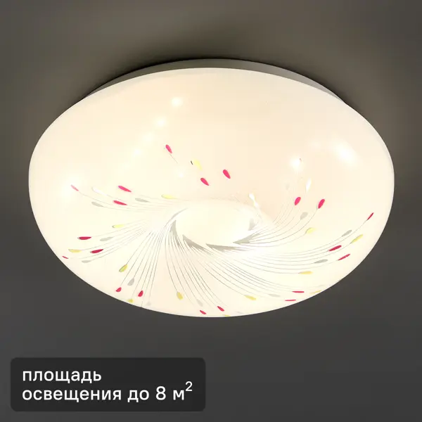 Светильник настенно-потолочный светодиодный Inspire Village 12 Вт 8 м² нейтральный белый свет цвет белый