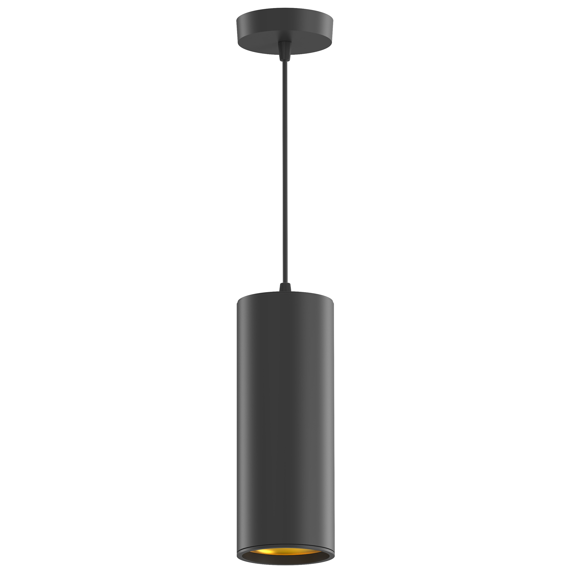 Светильник подвесной Gauss HD035 12W черный/золотой 4100K