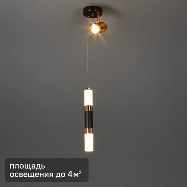 Светильник подвесной светодиодный Escada Ordinata 10221/2 4 м² нейтральный белый свет цвет черный