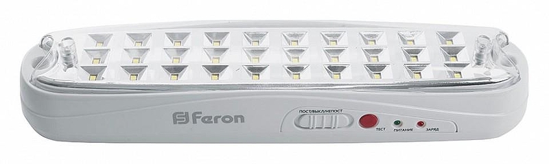 Светильник-указатель Feron EM111 41533 цвет плафона/подвески Прозрачный, цвет арматуры Белый