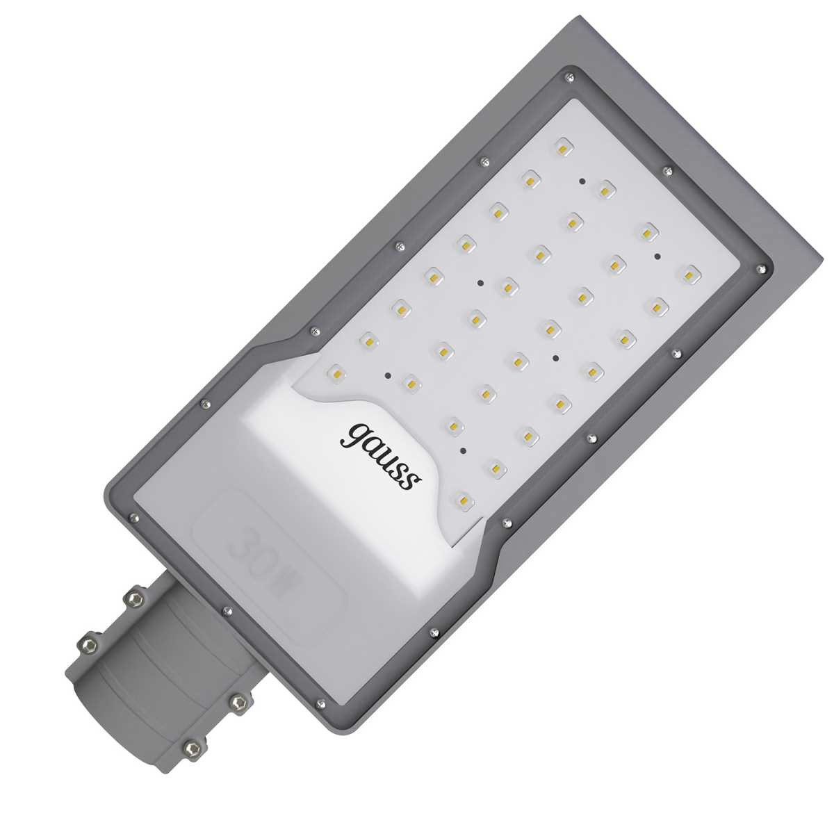 Светильник Уличный Gauss LED Avenue IP65 316X130X57 30W 3000lm 4000K 190-250V КСС "Ш"