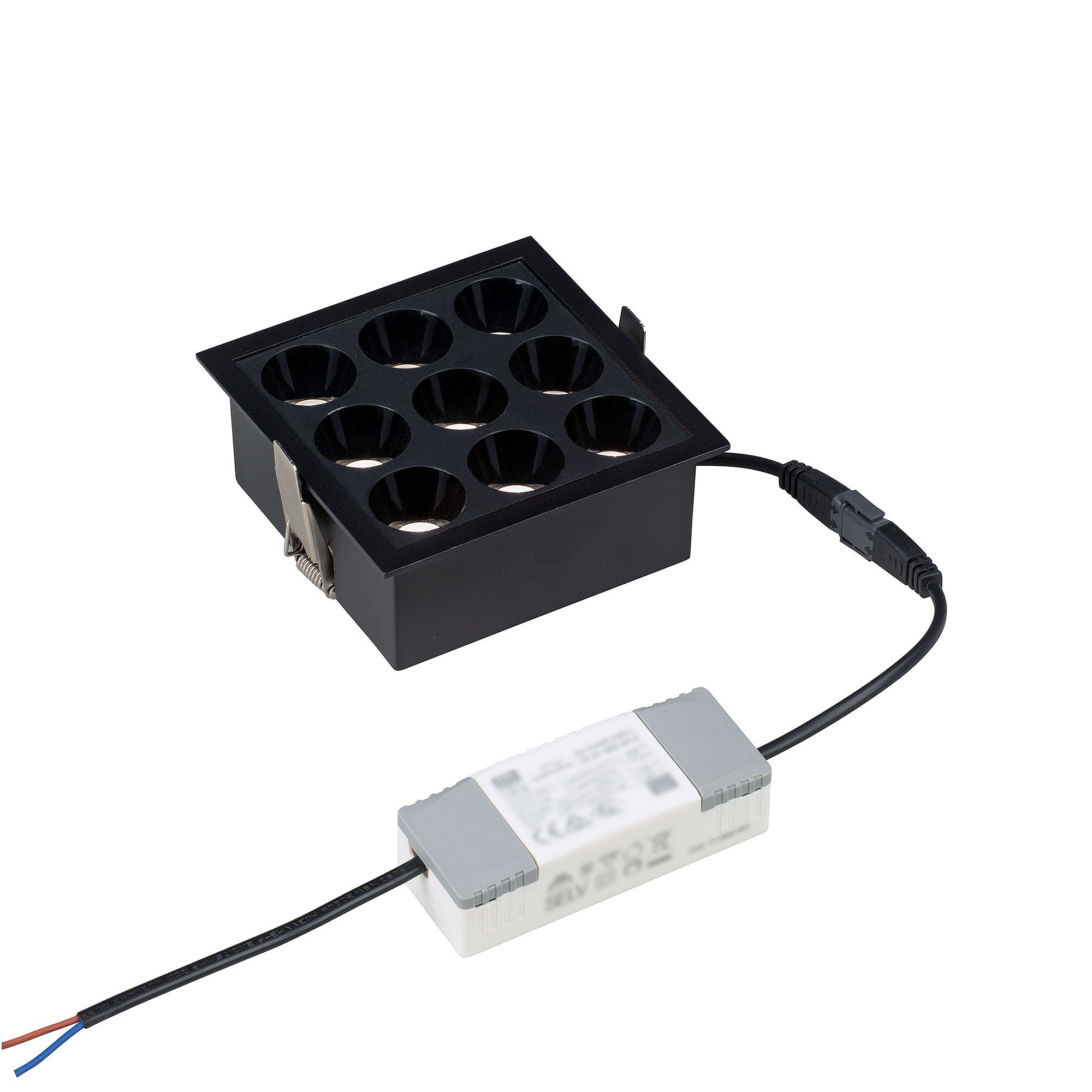 Светильник встраиваемый Vitaluce черный LED с драйвером (VT0200064-01)