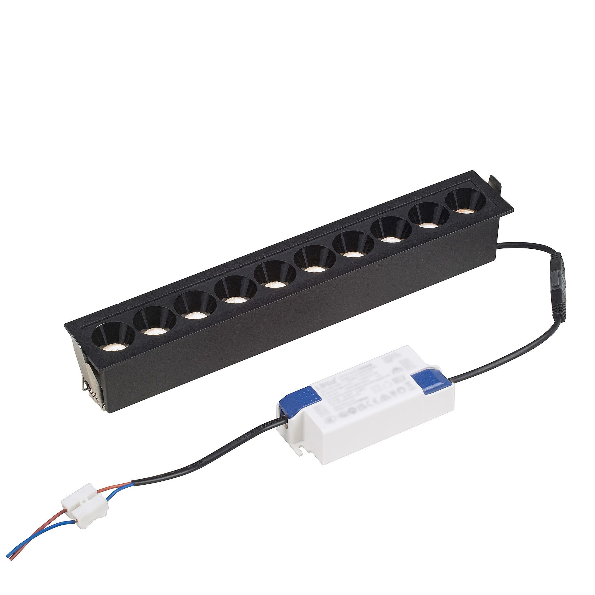 Светильник встраиваемый Vitaluce черный LED с драйвером (VT0200065-01)
