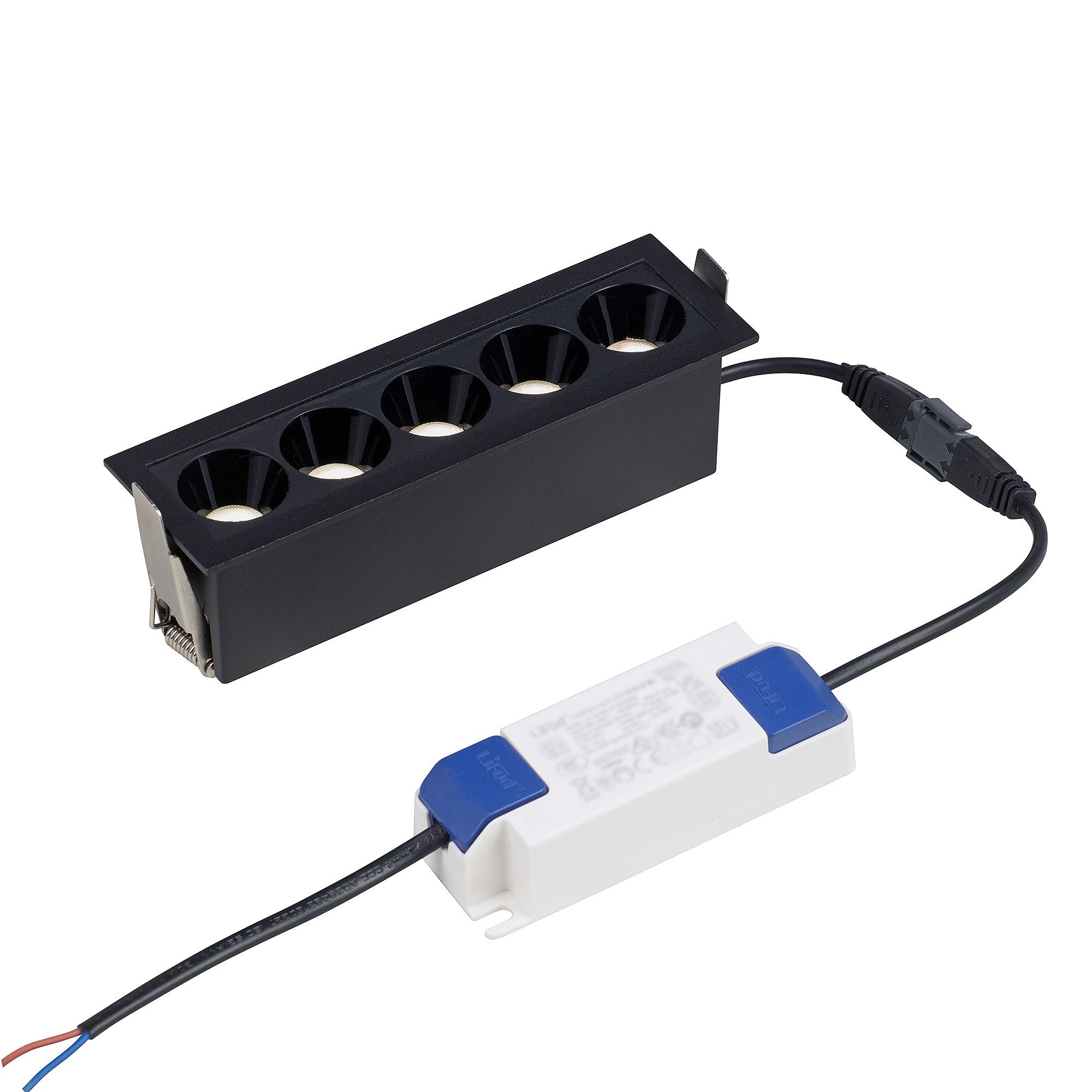 Светильник встраиваемый Vitaluce черный LED с драйвером (VT0200063-01)