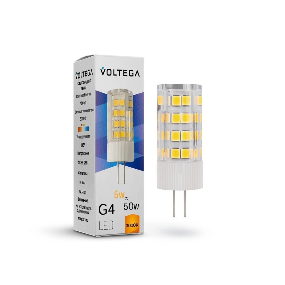 Светодиодная лампа Voltega Simple Capsule 5W 3000K G4 (7183)