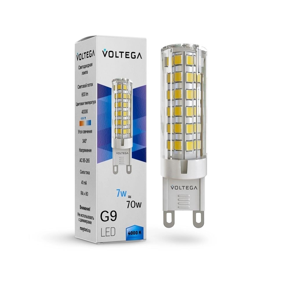 Светодиодная лампа Voltega Simple Capsule 7W 4000K G9 (7188)