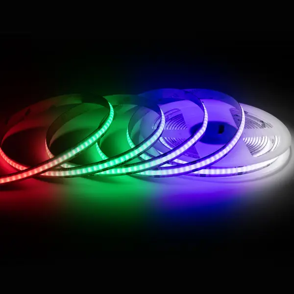 Светодиодная лента Apeyron для контурной подсветки LED COB 784 диод/19 Вт/м 24 В 12 мм IP20 5 м регулируемый RGB свет/нейтральный белый свет