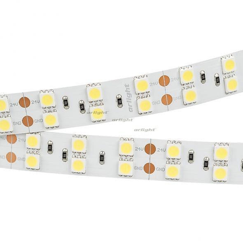 Светодиодная лента Arlight RT 2-5000 24V White6000 2x2 (5060, 600 LED, LUX) 011256(1) IP 20