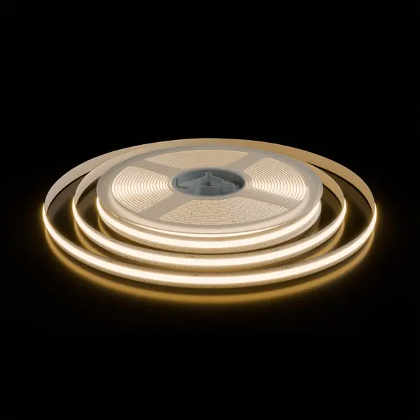 Светодиодная лента для контурной подсветки Apeyron LED COB 24В 8 мм 5м 10 Вт/м 528диод/м 700 лм/м 3000 К теплый свет