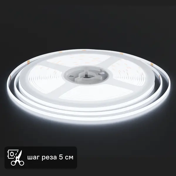 Светодиодная лента для контурной подсветки Apeyron LED COB 24В 3 мм 5м 7 Вт/м 384диод/м 700 лм/м 6500 К холодный свет