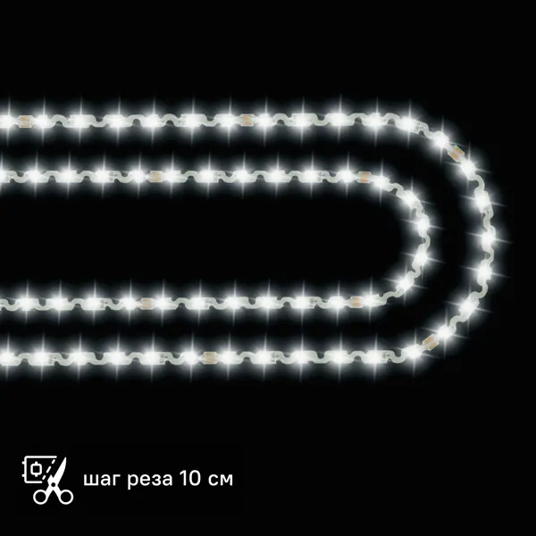 Светодиодная лента для подсветки труднодоступных мест Apeyron SMD2835 24В 10 мм 5м 5 Вт/м 60диод/м 400 лм/м 4000 К