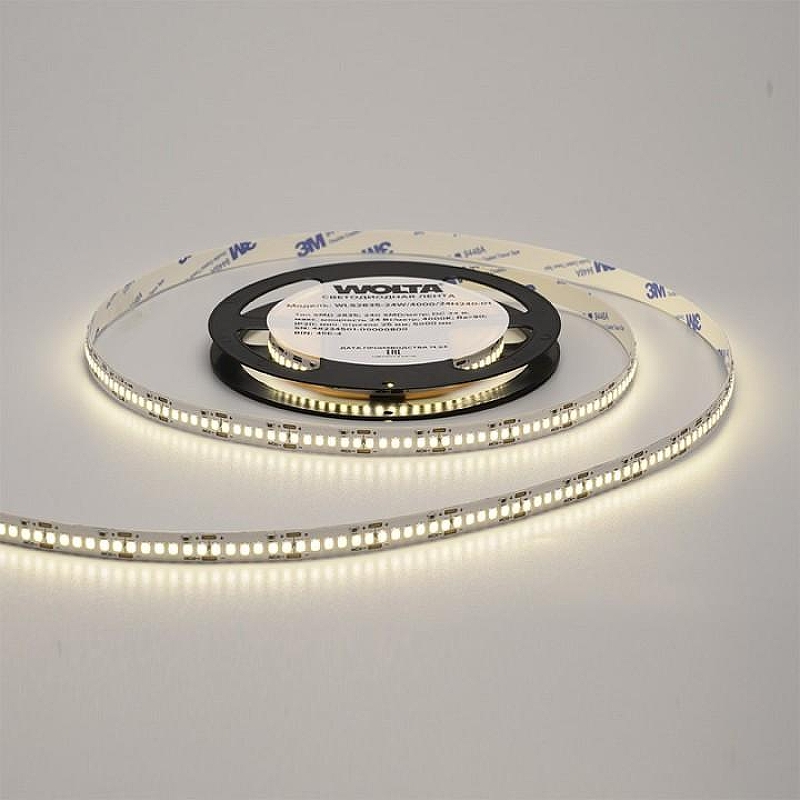 Светодиодная лента Wolta WLS2835-24W/3000/24H240-01 IP20