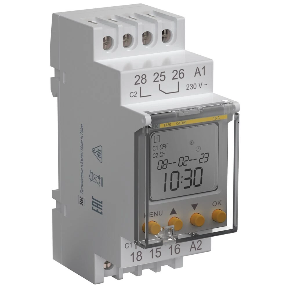 Таймер электронный IEK Karat ТА80 230 В 16 А (MTA-A-16)