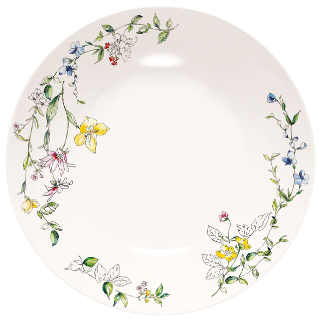 тарелка DOMENIK Wild Botanicals 21см глубокая фарфор