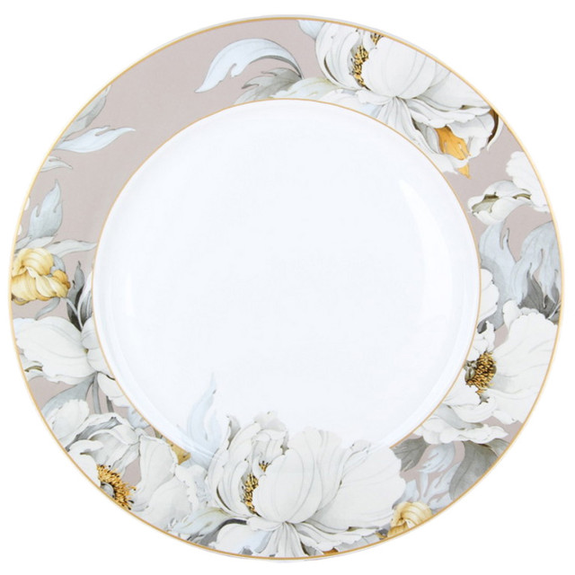 тарелка HOME COLLECTION Fiori 26,5см обеденная фарфор
