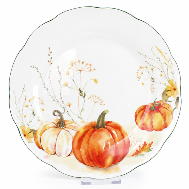 тарелка КОРАЛЛ Сезон тыквы/Pumpkin season 19см десертная фарфор