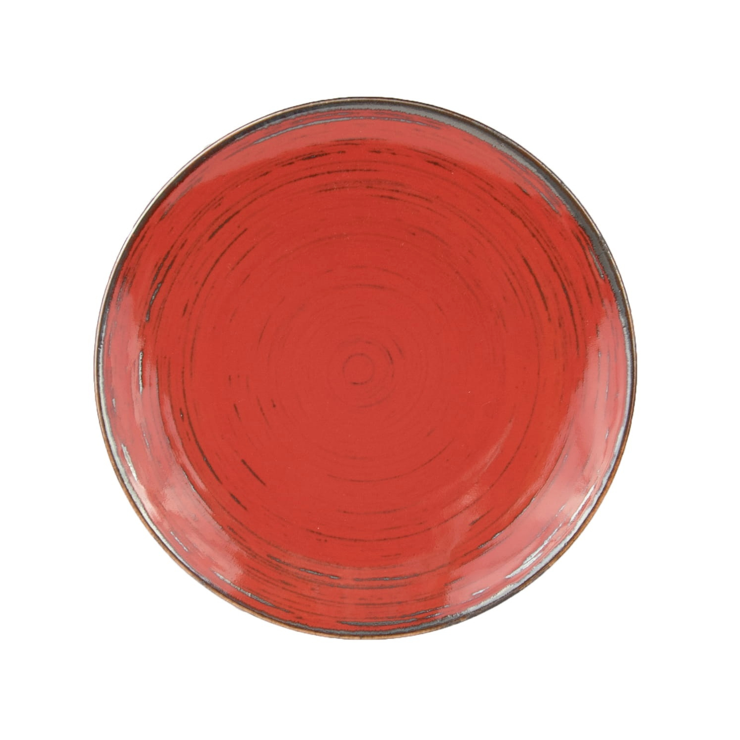 Тарелка Porcelana Bogucice Alumina Nostalgia Red 22 см