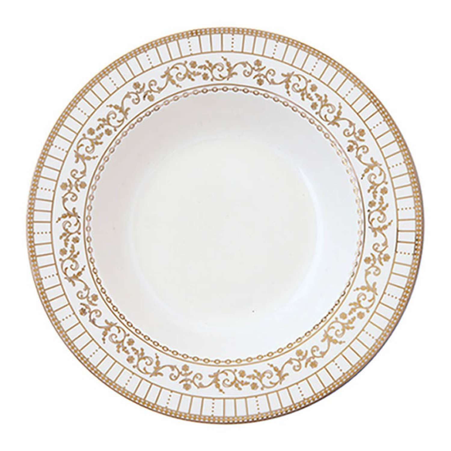 Тарелка суповая Pozzi Milano 1876 Golden белая 21,5 см