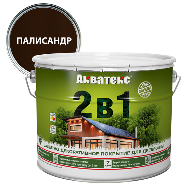 текстурное покрытие АКВАТЕКС 9л палисандр, арт.18137
