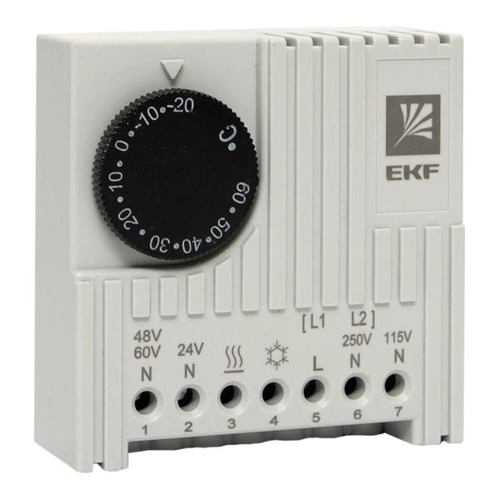 Термостат на DIN-рейку NO-NC EKF PROxima 71х30х71 мм 230 В IP20 5-10 A (thermo-no-nc-din)