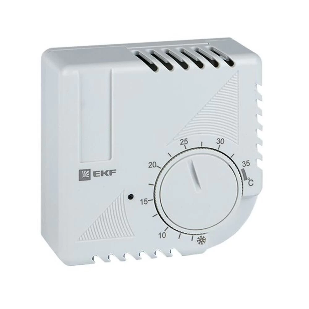 Термостат на DIN-рейку NO-NC EKF PROxima 75х20х75 мм 230 В IP20 16 A (thermo-no-nc-wall)