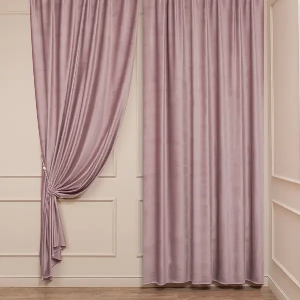 Ткань 1 п/м бархат Bellissimo 300 см 280 г/м² цвет брусничный джем