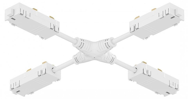 Токопровод X-образный центральный Denkirs SMART UNI TR2116-WH цвет арматуры Белый