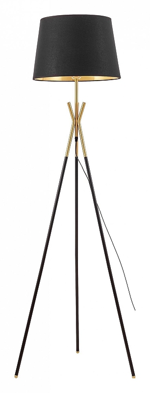 Торшер LUMINA DECO MERINO LDF 3120 BK+MD цвет плафона/подвески Черный, цвет арматуры Латунь, Черный
