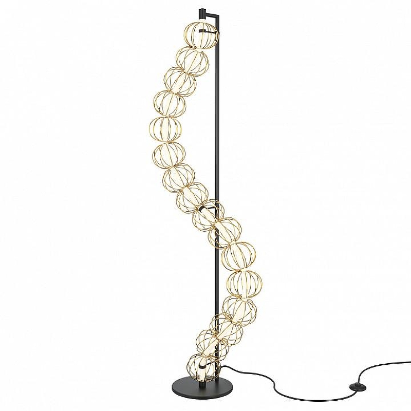 Торшер Maytoni Golden Cage MOD216FL-L38G3K цвет плафона/подвески Золото, цвет арматуры Черный