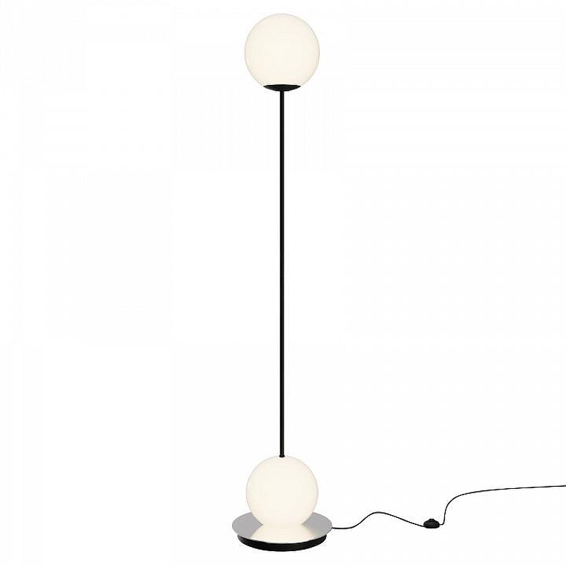 Торшер Maytoni Twins MOD427FL-L20B3K цвет плафона/подвески Белый, цвет арматуры Хром, Черный