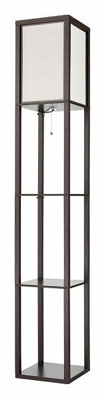 Торшер с полкой Lumion Practic 8090/1F цвет плафона/подвески Белый, цвет арматуры Коричневый