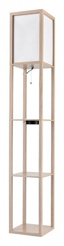 Торшер с полкой Lumion Practic 8091/1F цвет плафона/подвески Белый, цвет арматуры Коричневый