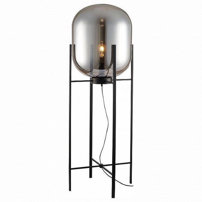 Торшер ST-Luce Burasca SL1050.725.01 цвет плафона/подвески Светло-серый, цвет арматуры Черный