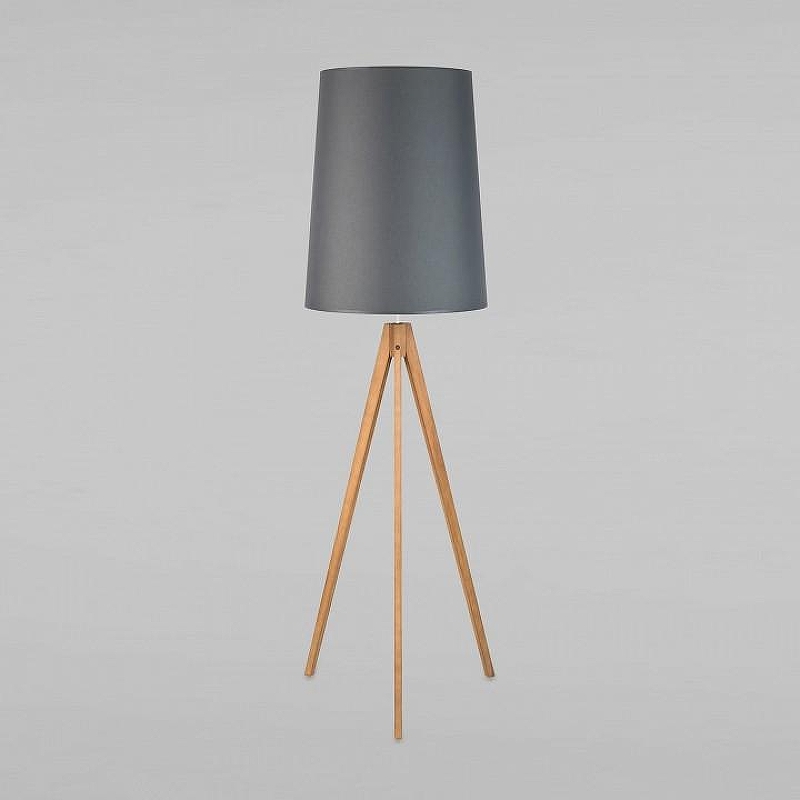 Торшер TK Lighting Walz 5046 Walz цвет плафона/подвески Серый, цвет арматуры Коричневый, Хром