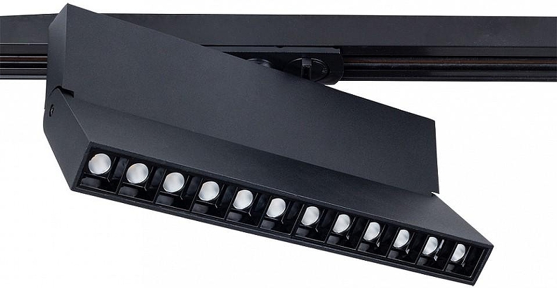 Трековый светильник Artelamp Flash A4572PL-1BK цвет плафона/подвески Черный, цвет арматуры Черный