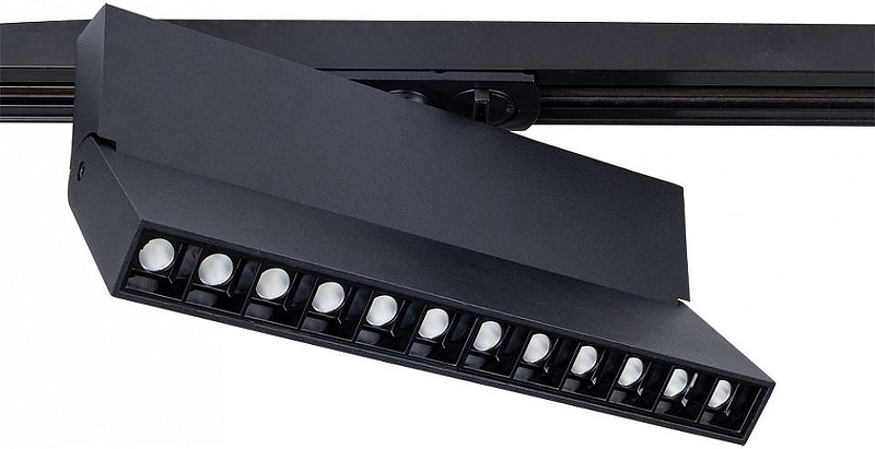 Трековый светильник Artelamp Flash A4573PL-1BK цвет плафона/подвески Черный, цвет арматуры Черный
