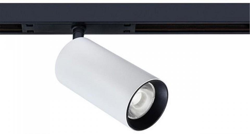 Трековый светильник Artelamp Optima A7261PL-1WH цвет плафона/подвески Белый, цвет арматуры Черный