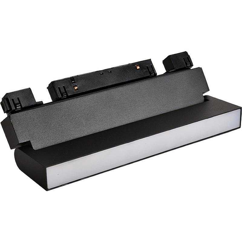 Трековый светильник Crystal Lux Space CLT 0.33 002 12W BL M3000K цвет плафона/подвески Белый, цвет арматуры Черный