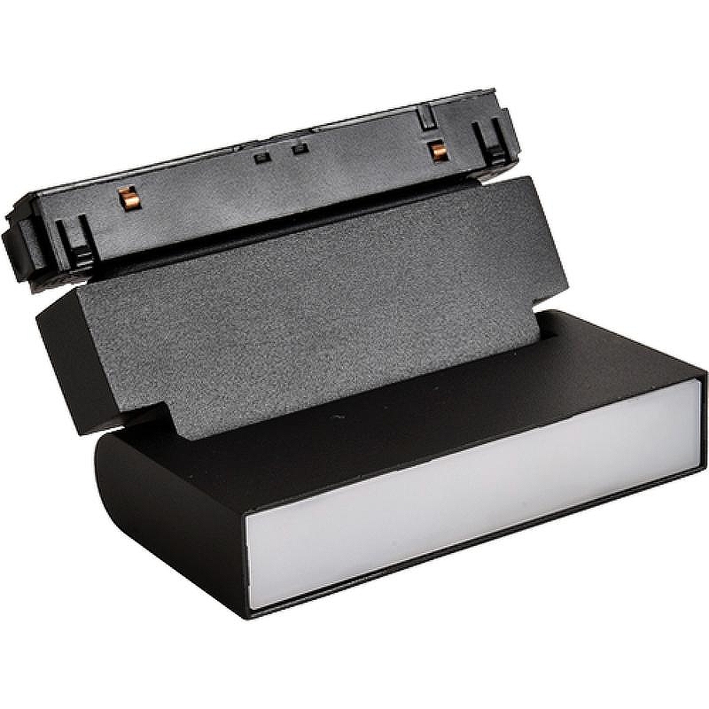 Трековый светильник Crystal Lux Space CLT 0.33 002 6W BL M4000K цвет плафона/подвески Белый, цвет арматуры Черный