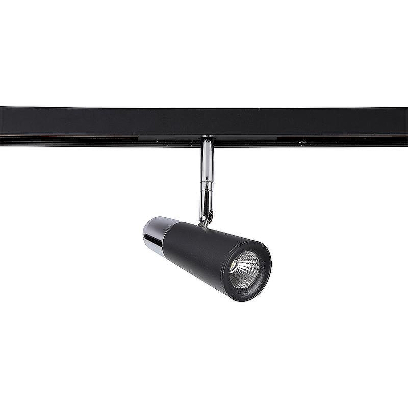 Трековый светильник Crystal Lux Space CLT 0.33 006 12W BL-CH 4000K цвет арматуры Черный, Хром