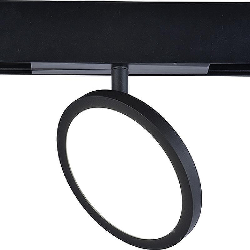 Трековый светильник Crystal Lux Space CLT 0.33 012 9W BL 4000K цвет плафона/подвески Черный, цвет арматуры Черный